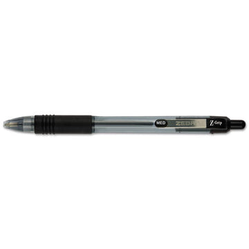 Zebra® Z-grip Ballpoint Pen, Retractable, Medium 1 Mm, Black Ink, Clear Barrel, Dozen freeshipping - TVN Wholesale